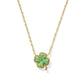 Kendra Scott Clover Short Pendant Necklace-Gold Lime Green Magnasite