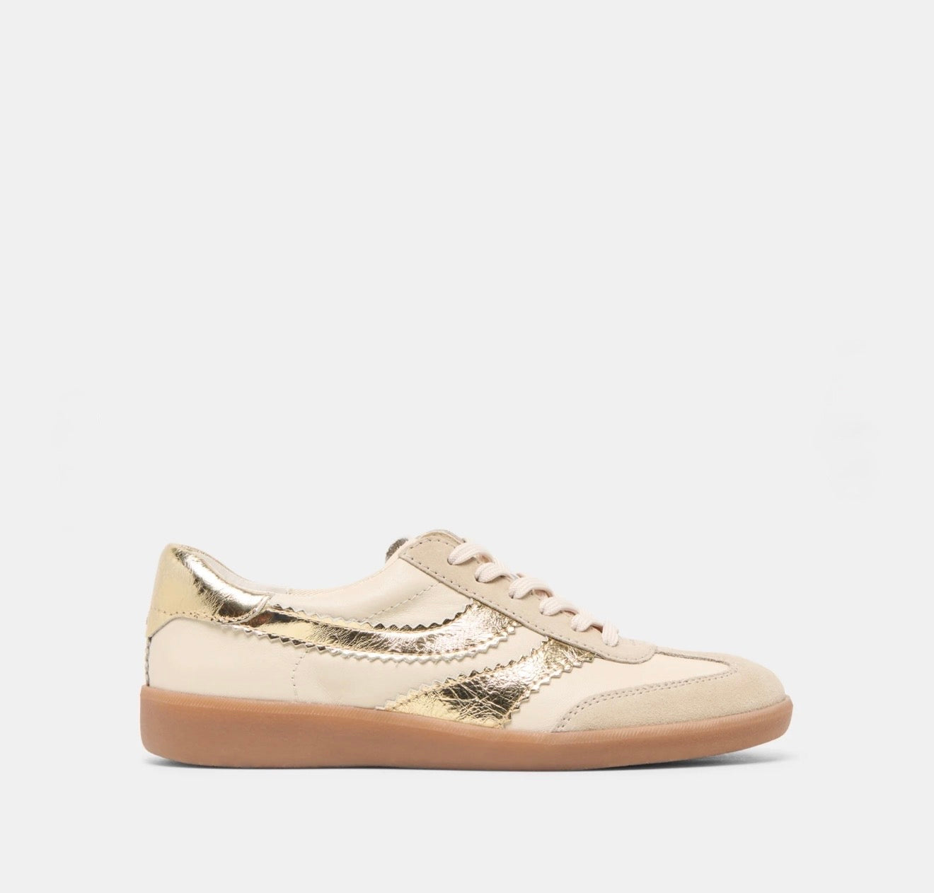 Dolce Vita “Merit” Sneaker-White/Gold Leather