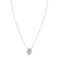 Kendra Scott Framed Tess Satellite Pendant Necklace-Silver Platinum Drusy