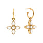 Capucine de Wulf Aurora Hoop Earrings with Double Sided Charm-Abalone/MOP