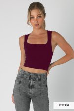 Niki Biki Clean Line Square Neck Top- 10 Colors