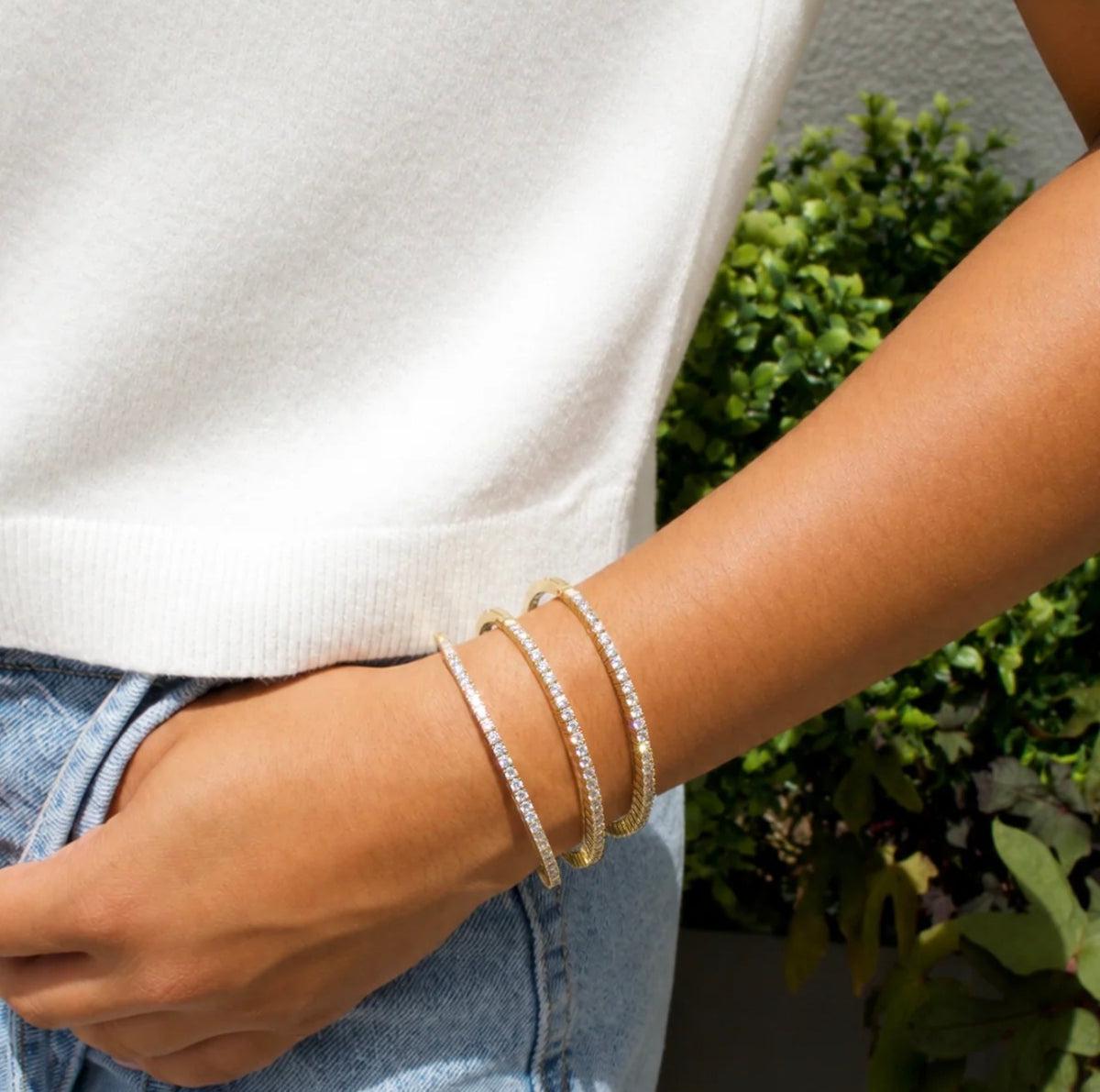 LeMel "Classic" CZ Bangle-Gold