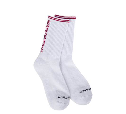 Crescent Sock Co. "Merry Christmas" Crew-White