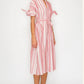 Meet Me in Santorini Shirt Midi Dress-Crimson Weave