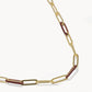 Kendra Scott Courtney Enamel Link Necklace - Gold Burgundy Enamel