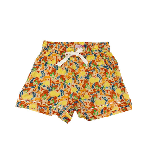 Saturday Silks “Texas Longhorns” Sleep Shortie