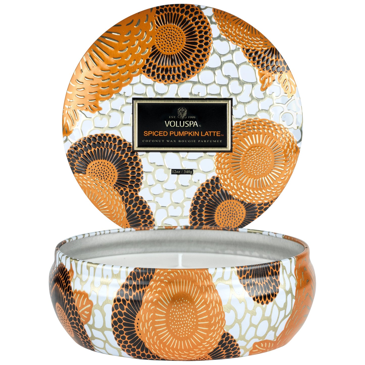 Voluspa 3 Wick Tin Candle-Spiced Pumpkin Latte