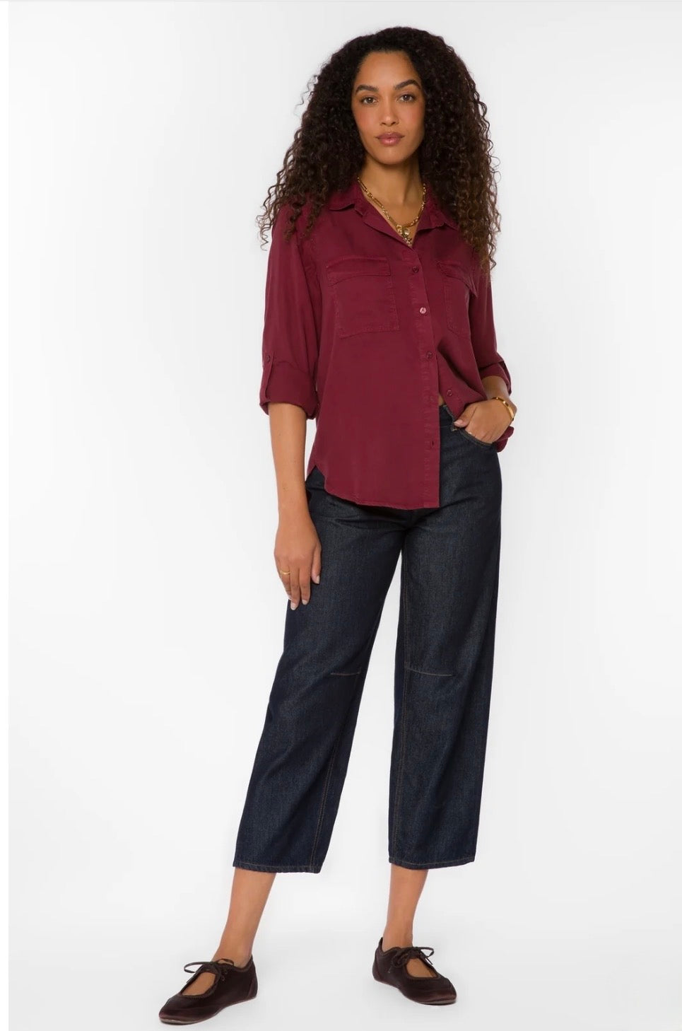 Velvet Heart "Talma" Top-Bordeaux