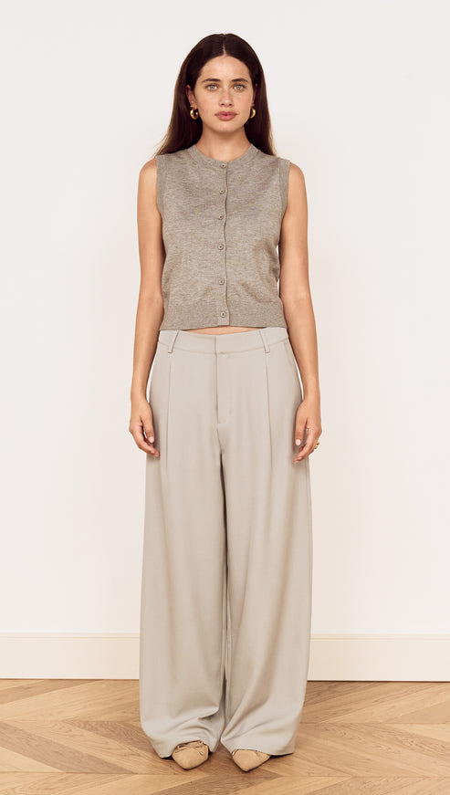 Mink Pink "Etta" Knit Vest-Grey