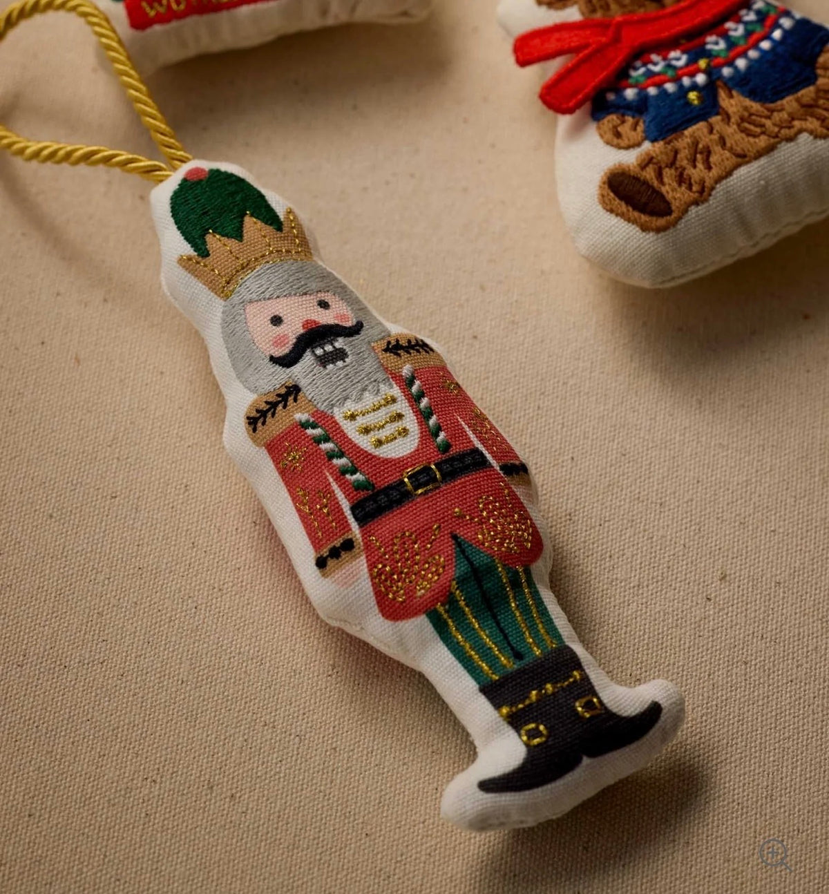 Rifle Paper Co. "Nutcracker"  Embroidered Ornament