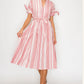 Meet Me in Santorini Shirt Midi Dress-Crimson Weave