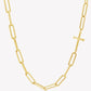 Rizen Chain Breaker Cross Necklace-Gold