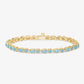 Melinda Maria “Isla” Tennis Bracelet-Gold/Blue Opal