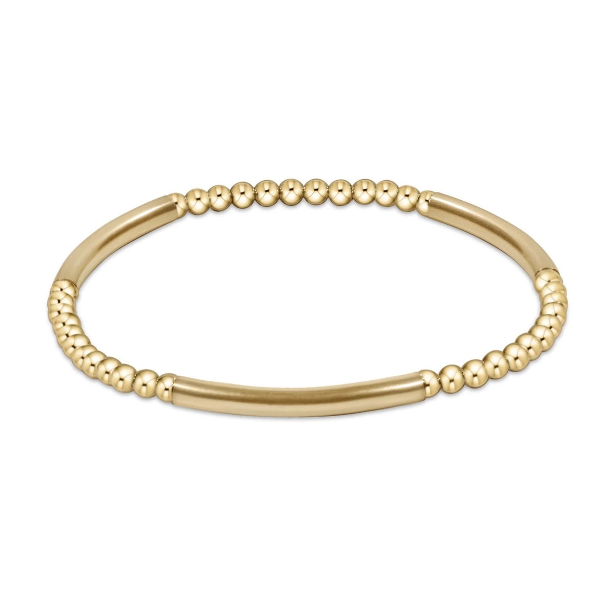 Enewton Bliss Bar Pattern 3mm Bead Bracelet-Gold