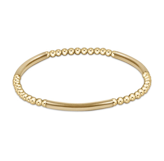 Enewton Bliss Bar Pattern 3mm Bead Bracelet-Gold