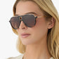 Diff Eyewear “Tosca III” Espresso Tortoise Brown Gradient Polarized Sunglasses