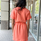 Spanx AirEssentials Cinched T-shirt Dress- Sunset Peach