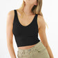 Niki Biki V-Neck Ribbed Crop Top-17 Colors