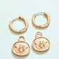 Spartina 449 SP Mason Bee Convertible Hoop Earrings-Bee