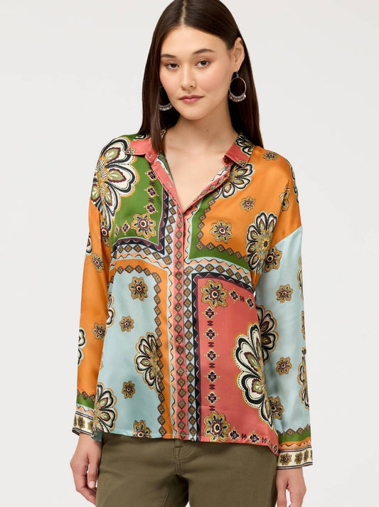 Johnny Was Audrey Button Up Shirt-Kesia