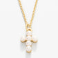 Spartina 449 Sea La Vie 18” Necklace-Faith/Pearl Cross-Gold