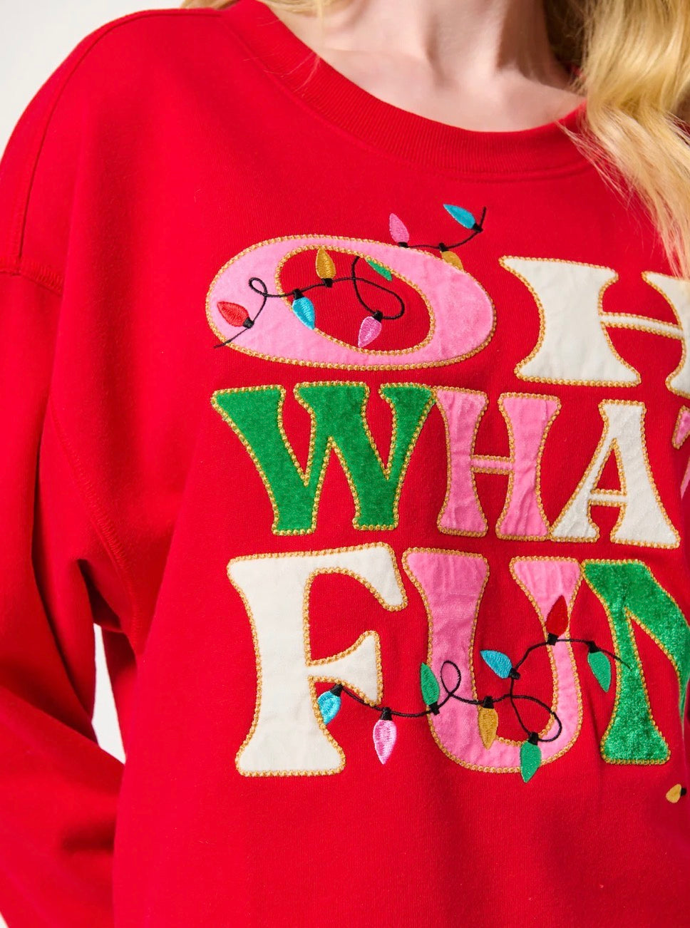 Shiraleah "Oh What Fun" Lounge Sweatshirt-Red