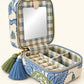 Spartina 449 Jewelry Mirror Travel Case-Japonica Bird Green