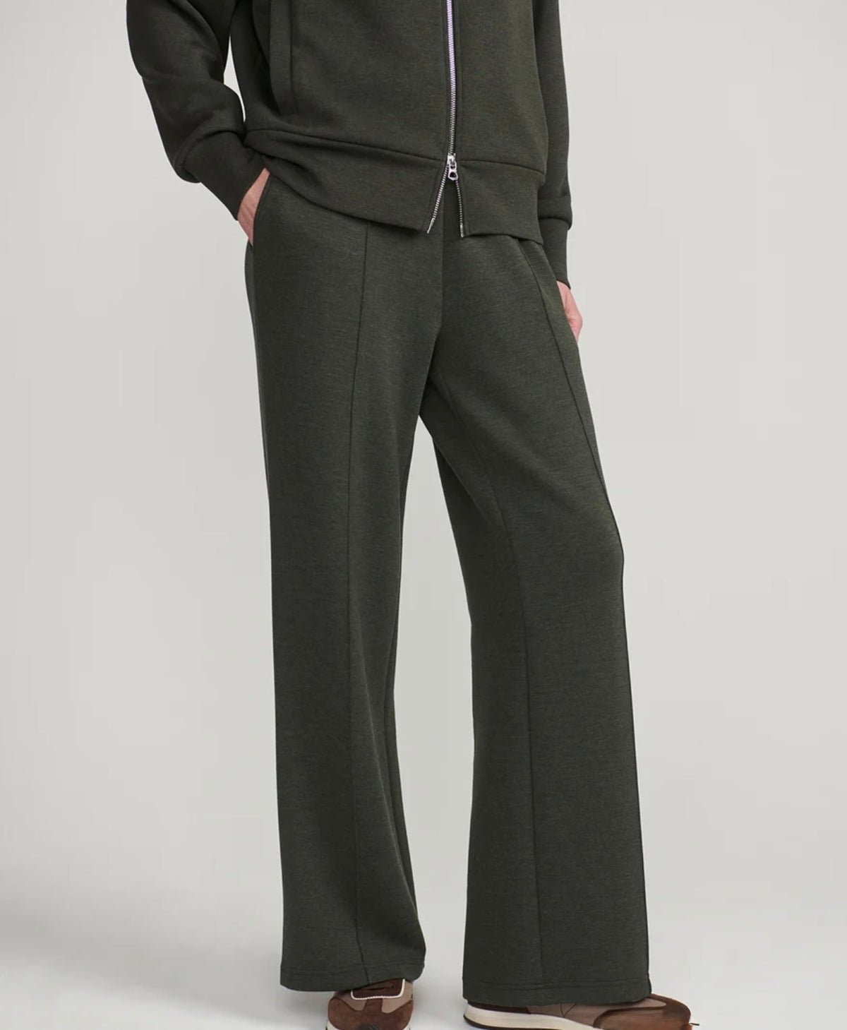 Varley “The Wide Leg” 30” Pant- Olive Marl