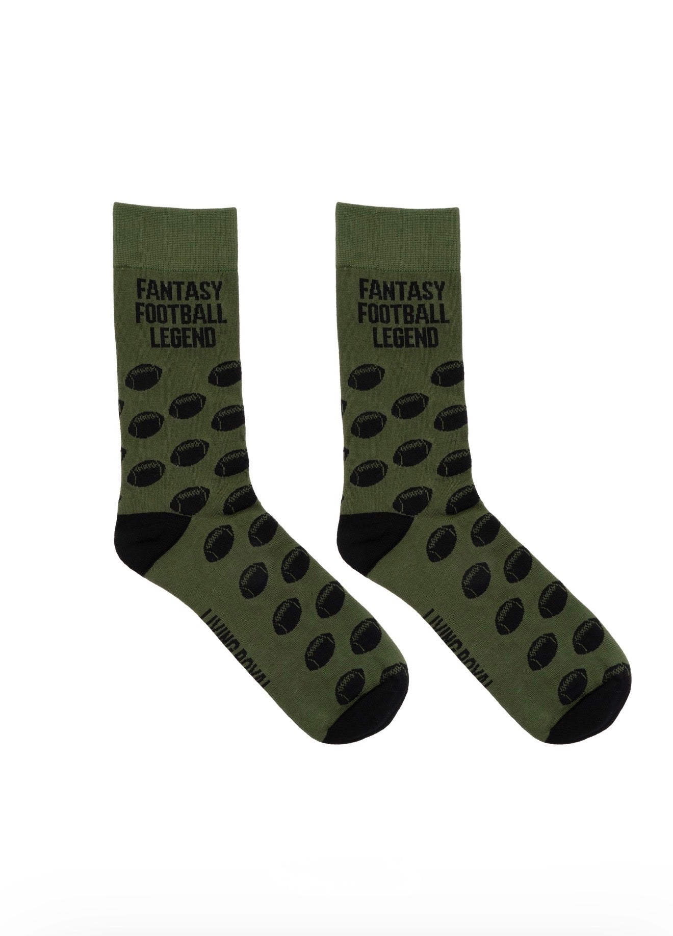 Living Royal Men's Bamboo Crew Socks-Football Legend