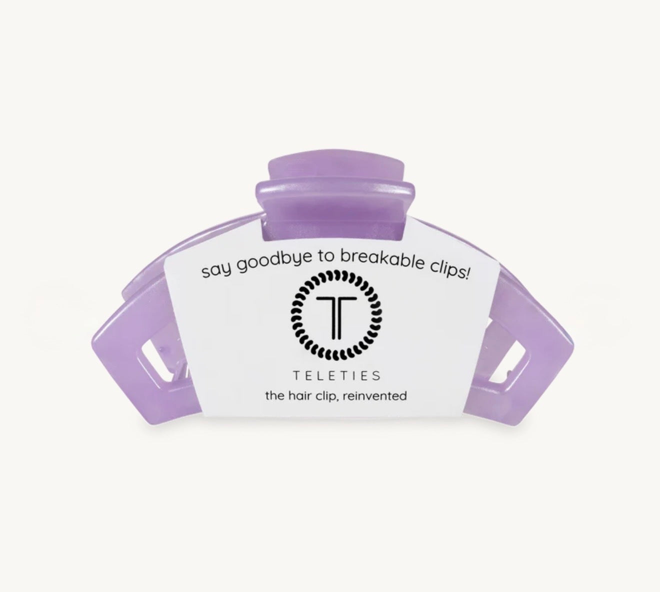 Teleties Classic Medium Open Hairclip-Lavender Mist
