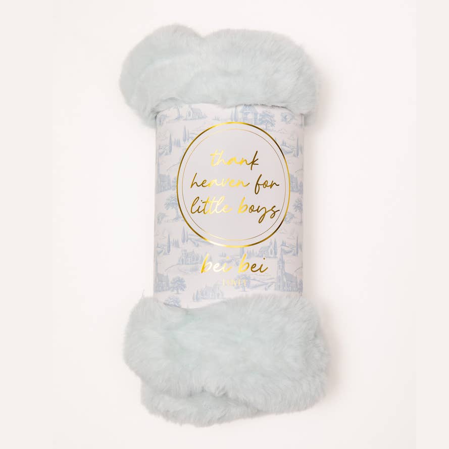 Bei Bei Faux Fur Lovey-Blue
