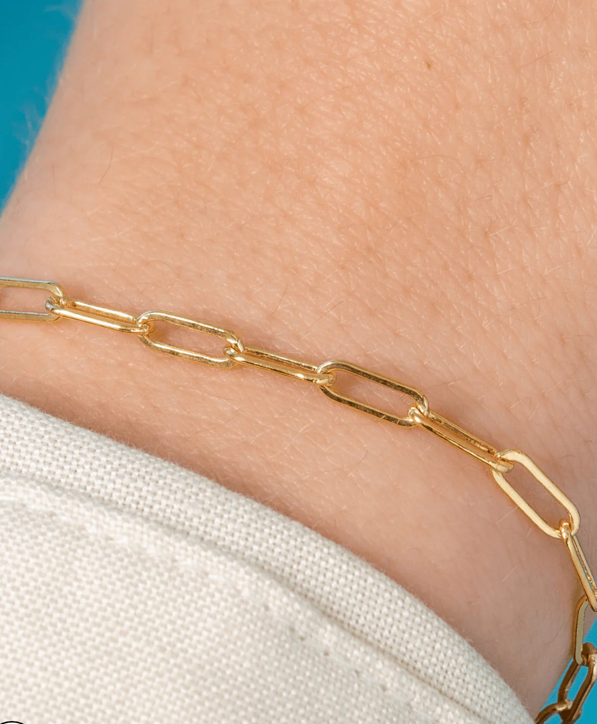 LeMel Paperclip ‘M’ Bracelet- Gold