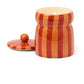 Paddywax Cabana Red/Coral Striped Candle 6.5oz-Spiced Apple