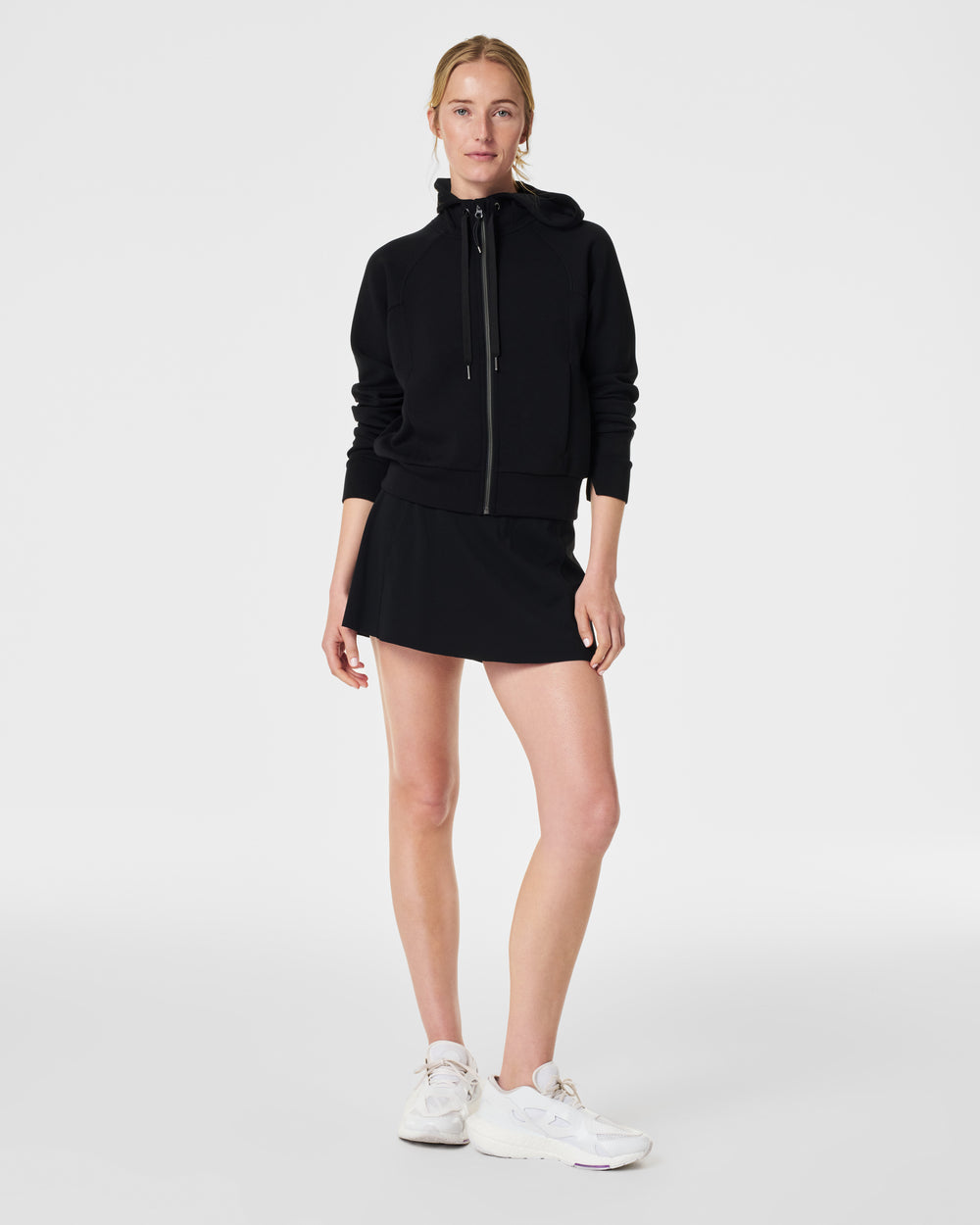 Spanx AirEssentials Full Zip Hoodie- Very Black