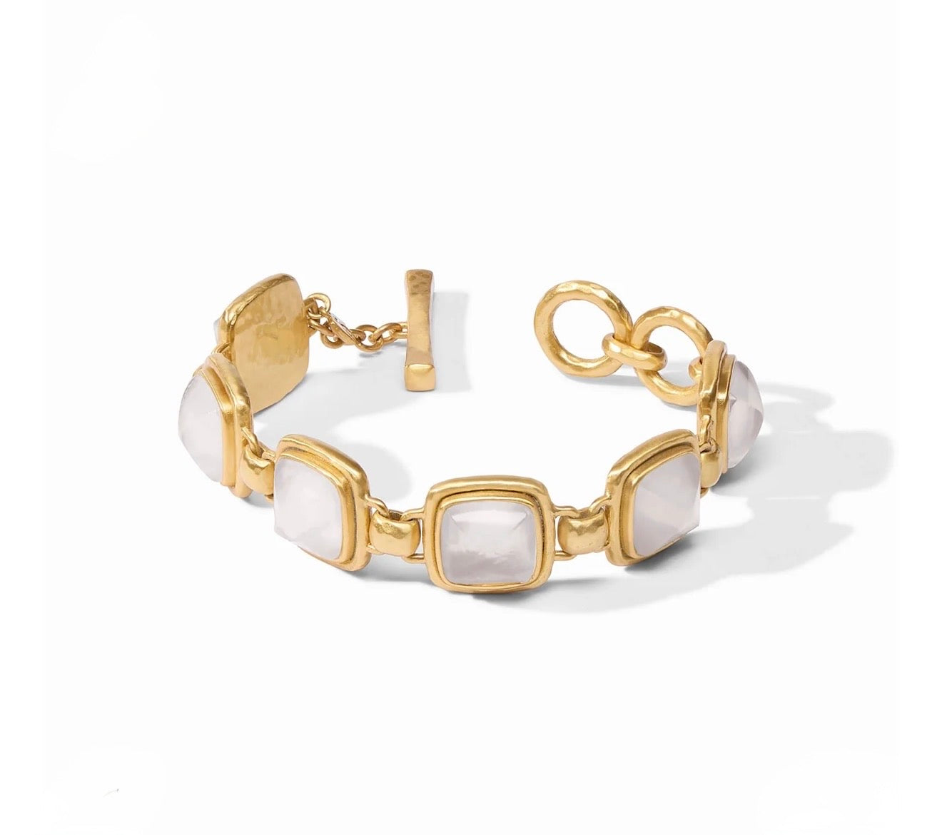 Julie Vos “Sahara” Stone Bracelet-Gold/Iridescent Clear Crystal