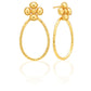 Capucine de Wulf “Berry Clover” Teardrop Earrings-Gold