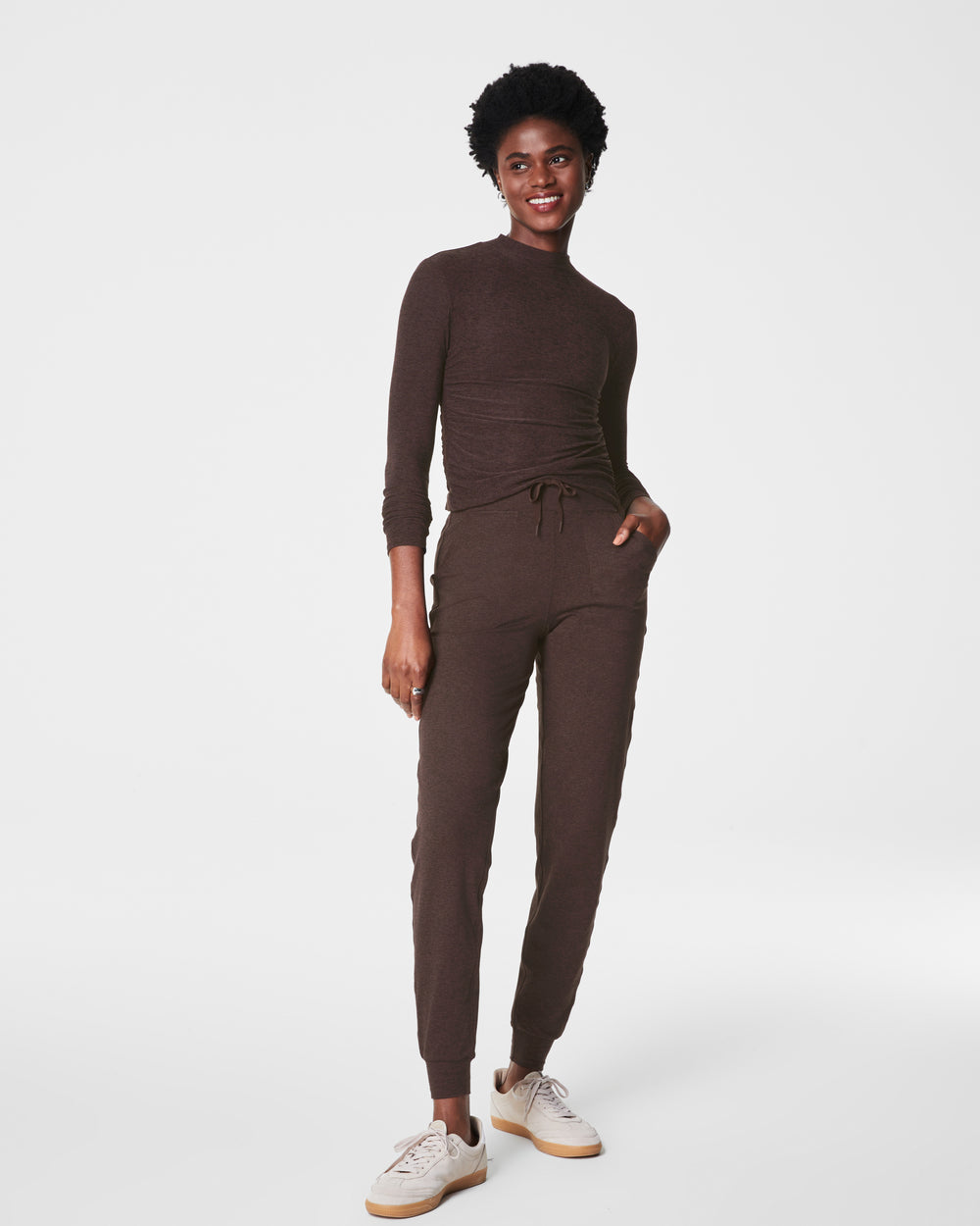 Spanx SPANXsmooth™ SoftStretch Slim Jogger-Truffle Brown Heather