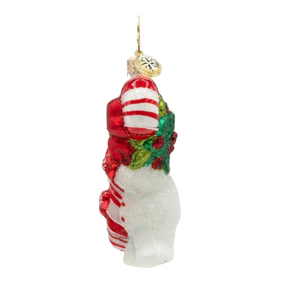 Christopher Radko Ornament-Snowy Retro Cheer Gem