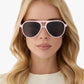 Diff Eyewear “Tosca II” Powder Pink Grey Sunglasses