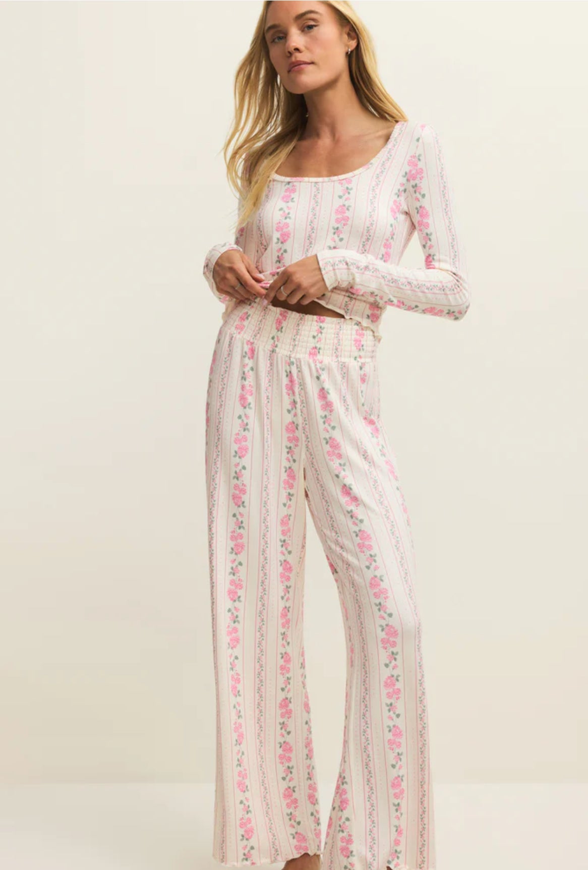 Z Supply Dawn Boudoir Pant-Vanilla Ice