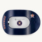 Teleties Medium Flat Round Hairclip- Houston Astros