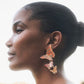 Kendra Scott Cailey Enamel Butterfly Statement Earring-Gold Orange Pink Mix