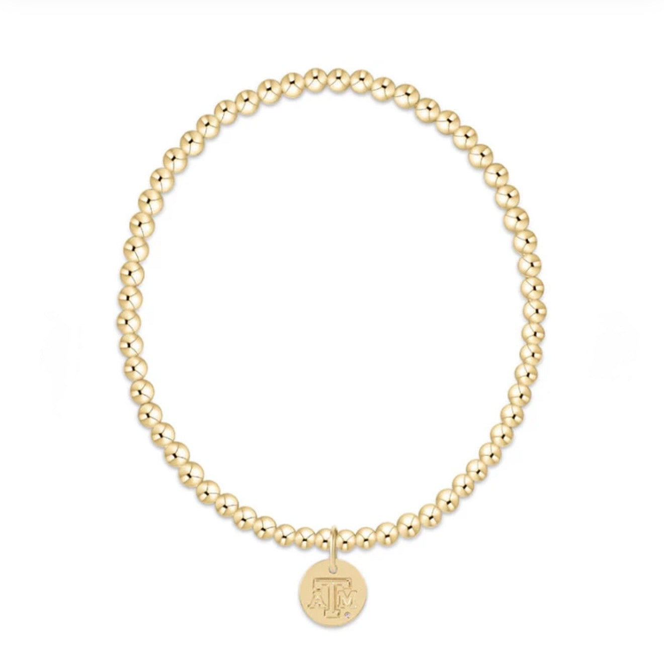 Enewton Ecollegiate Classic Gold 3mm Bracelet - Texas A&M Disc