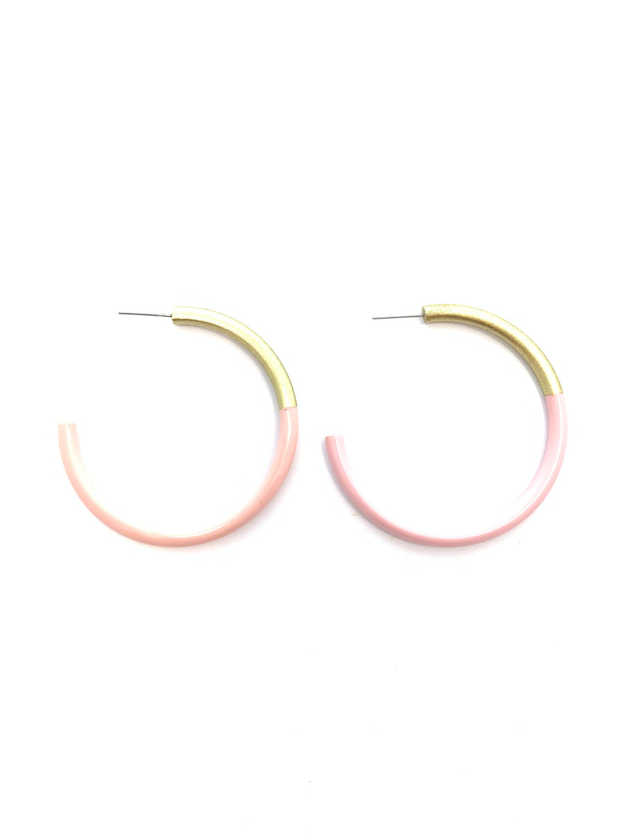 Accessory Jane "Liz" Large Hoops-Baby Pink