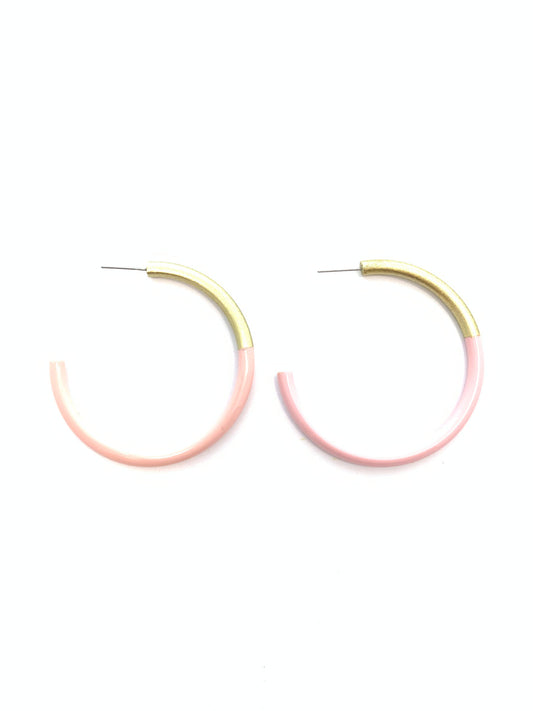Accessory Jane "Liz" Large Hoops-Baby Pink