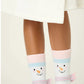 PJ Salvage Cozy Ski Jammie Crew Socks-Snowman