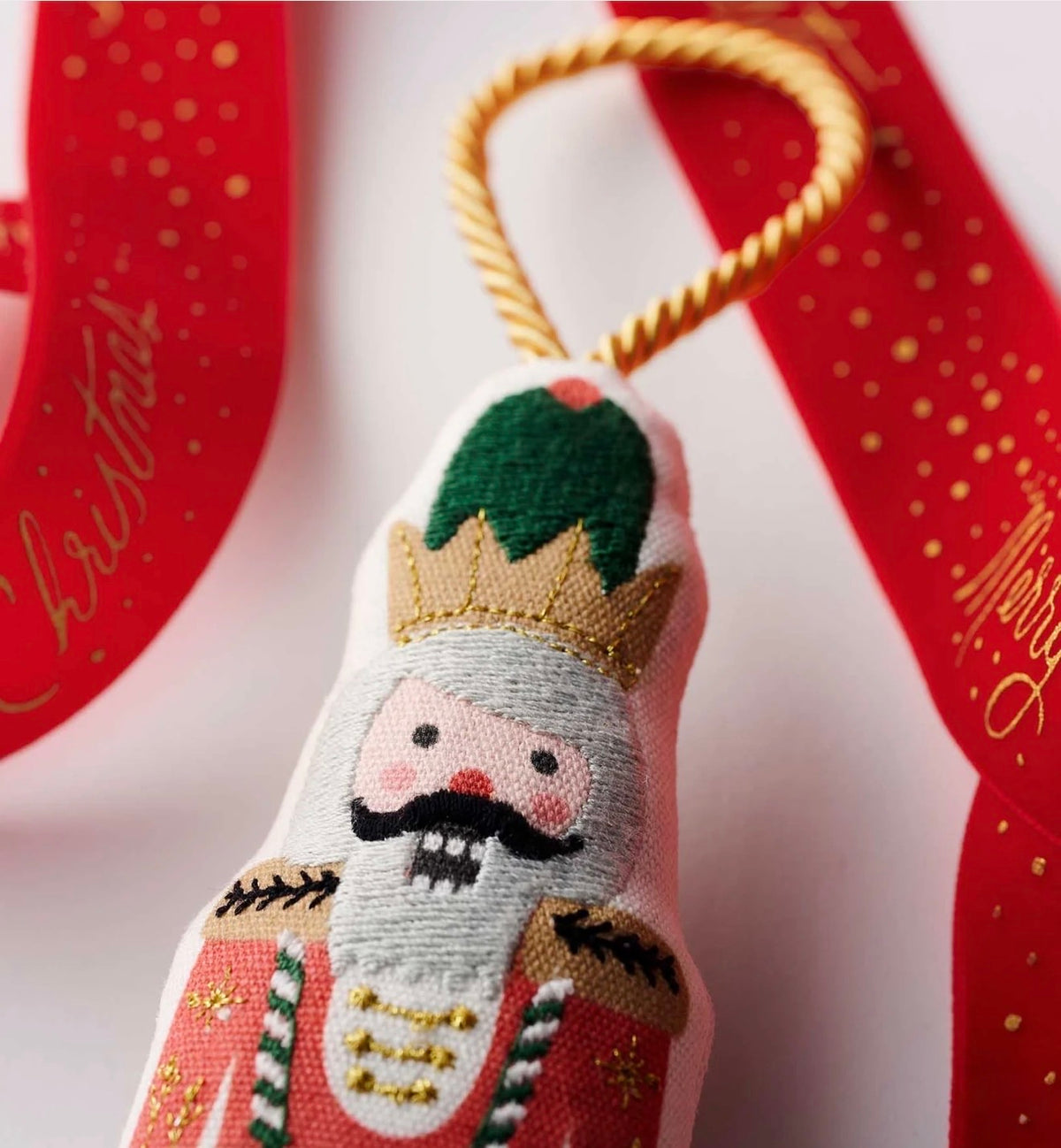 Rifle Paper Co. "Nutcracker"  Embroidered Ornament