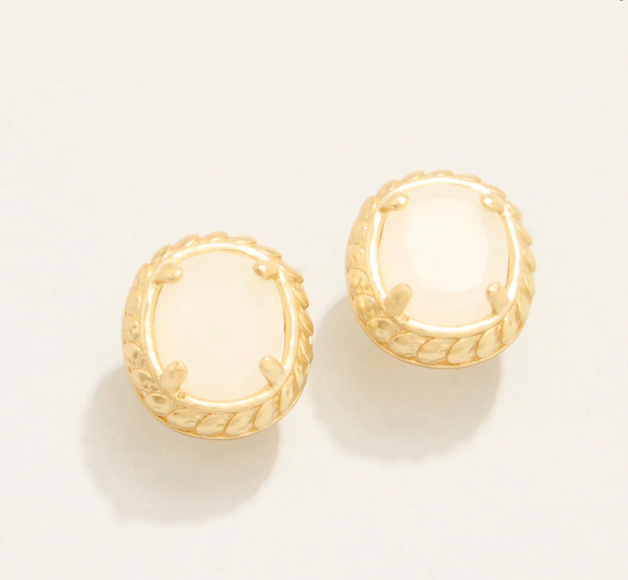 Spartina 449 Karina Stud Earrings-White