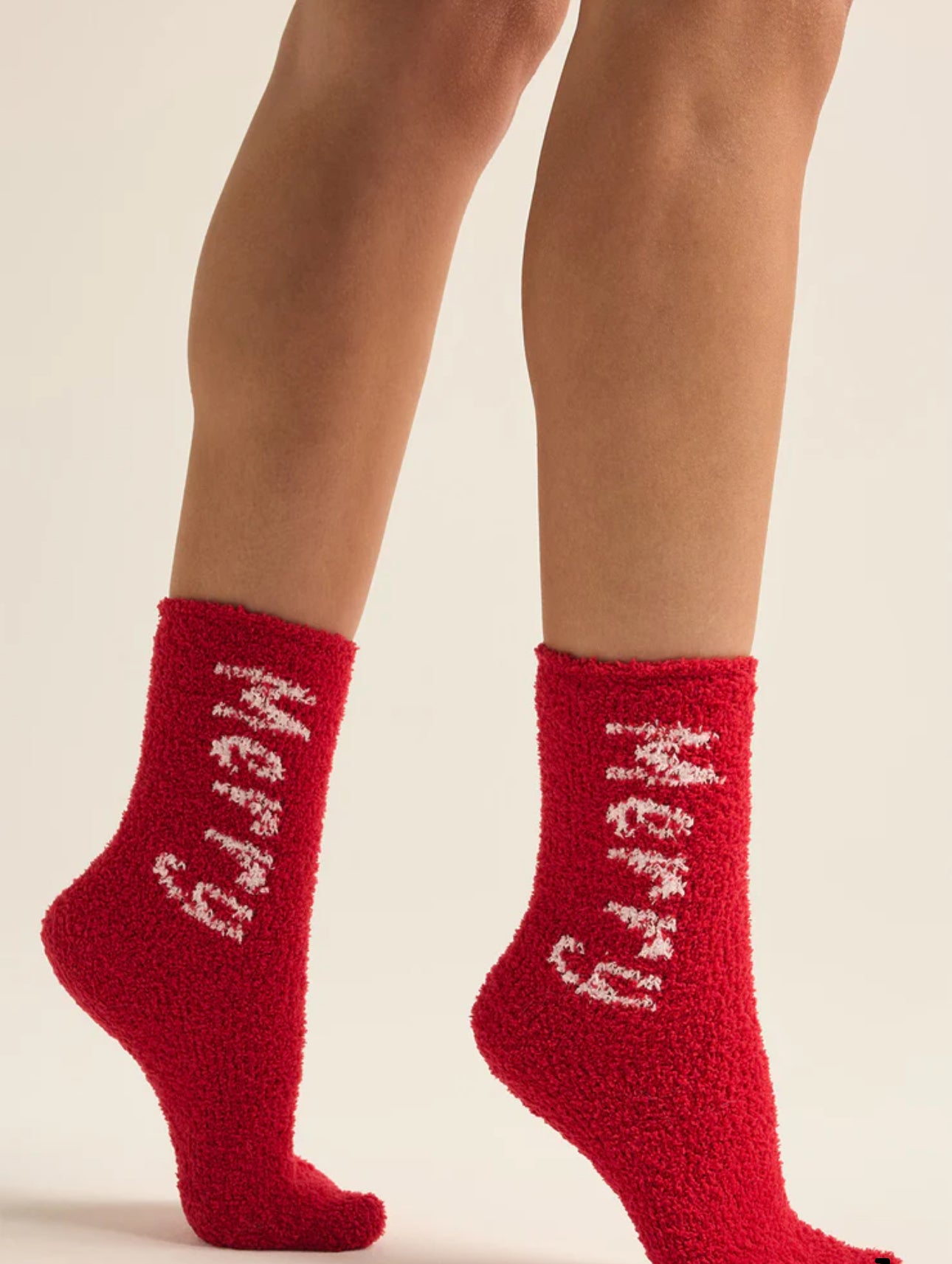 Z Supply Bright & Merry 2 Pack Socks-Haute Red