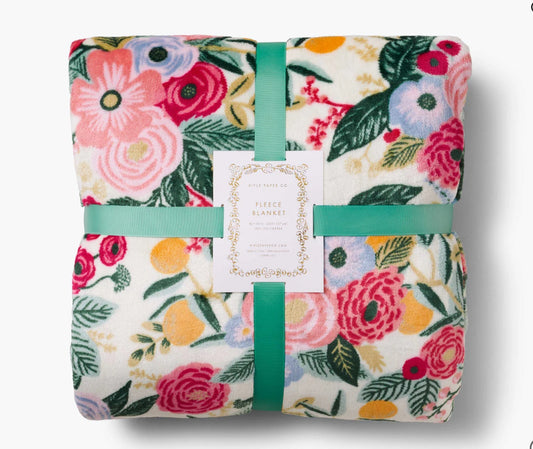 Rifle Paper Co. "Garden Party" Fleece Blanket
